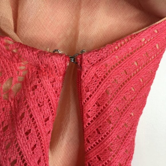 Free People Rocco coral peach lace open back Dress Size 0 - Picture 6 of 11